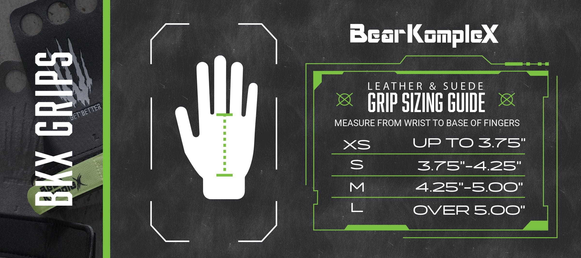 Bear KompleX 3 hole Grips - Suede Leather from Bear Komplex for Genejack WOD