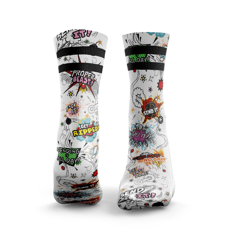 Send It 2.0 2Stripe Socks from Hexxee for Genejack WOD