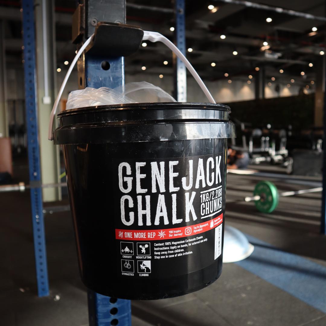 Gym Chalk Bucket 1KG from Genejack for Genejack WOD