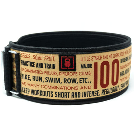 100 Words Weightlifting Straight Belt from 2POOD for Genejack WOD