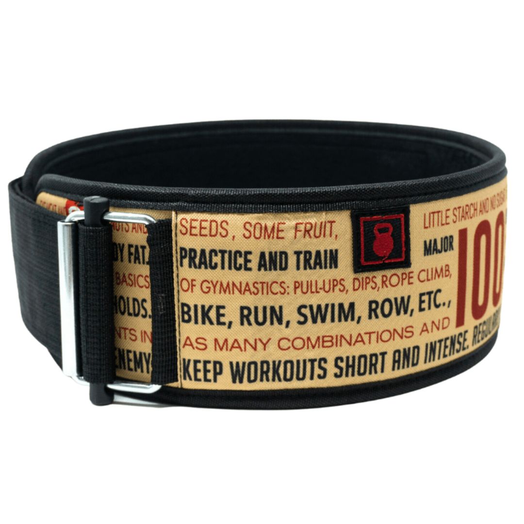 100 Words Weightlifting Straight Belt from 2POOD for Genejack WOD