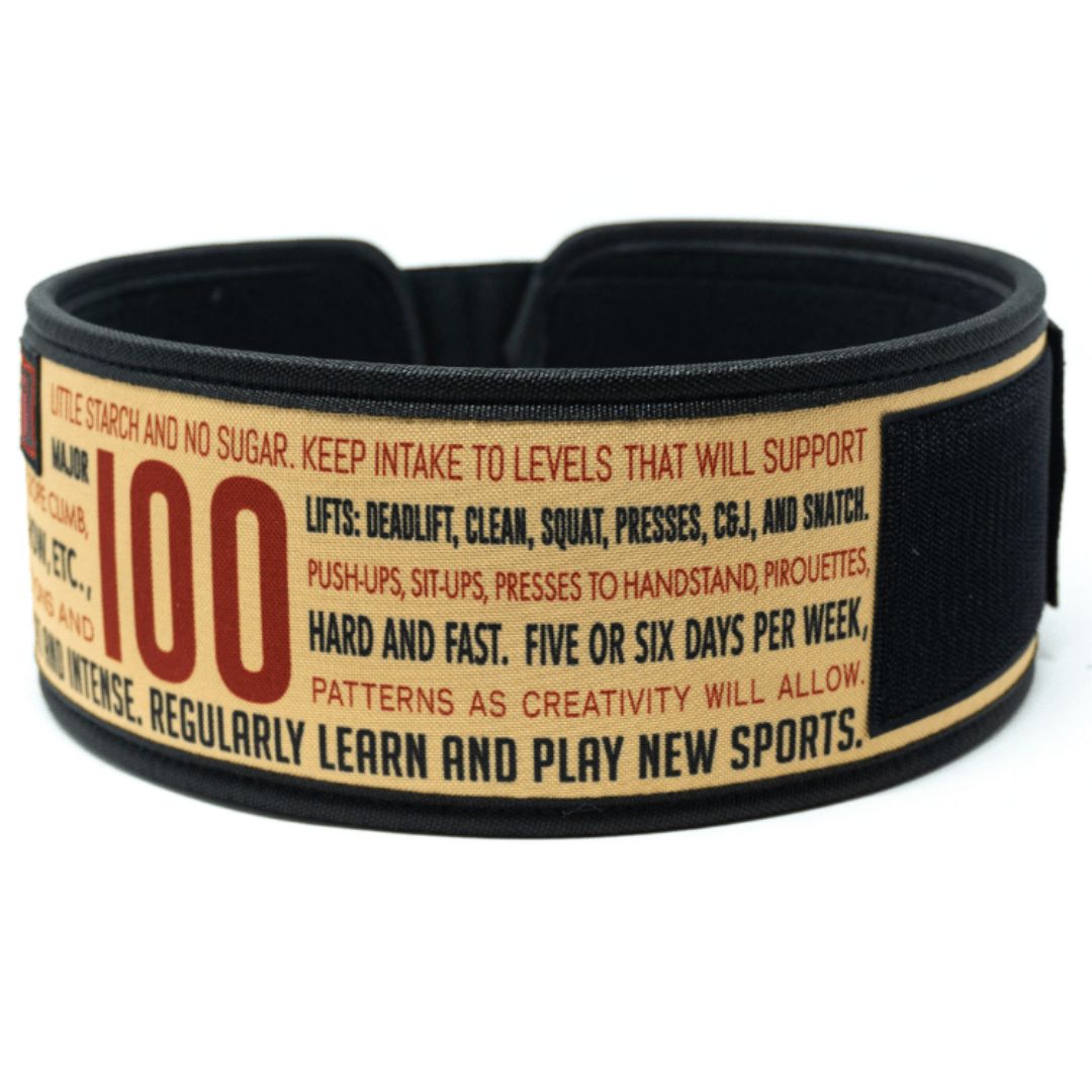100 Words Weightlifting Straight Belt from 2POOD for Genejack WOD