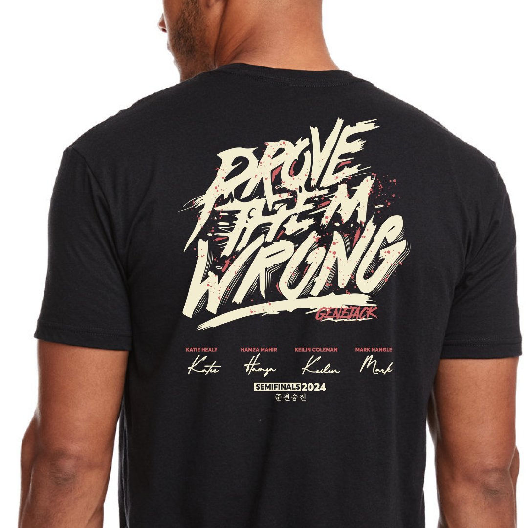 Black Team Yas Blue Semis'24 T-shirt from Genejack for Genejack WOD