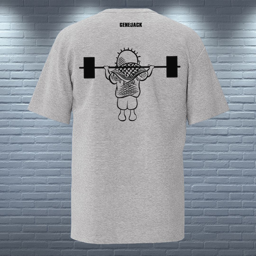 Grey Palestine Strong T-shirt (Pre-Order) from Genejack for Genejack WOD