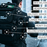 BKX Military Backpack - 50L Black from Bear Komplex for Genejack WOD