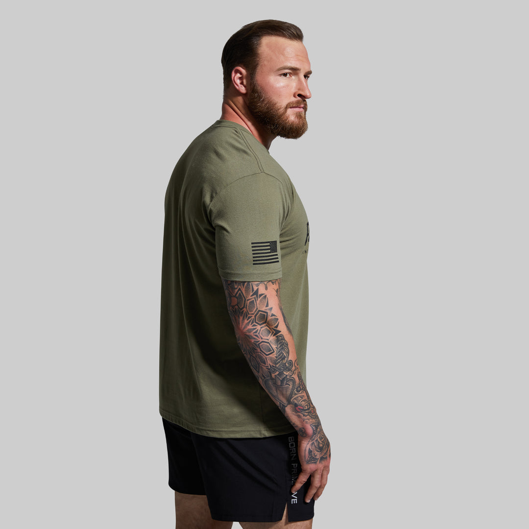 Property of Born Primitive T-shirt - Military Green from Born Primitive for Genejack WOD