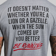Modern Savage T-Shirt | Dark Heather Grey from Born Primitive for Genejack WOD