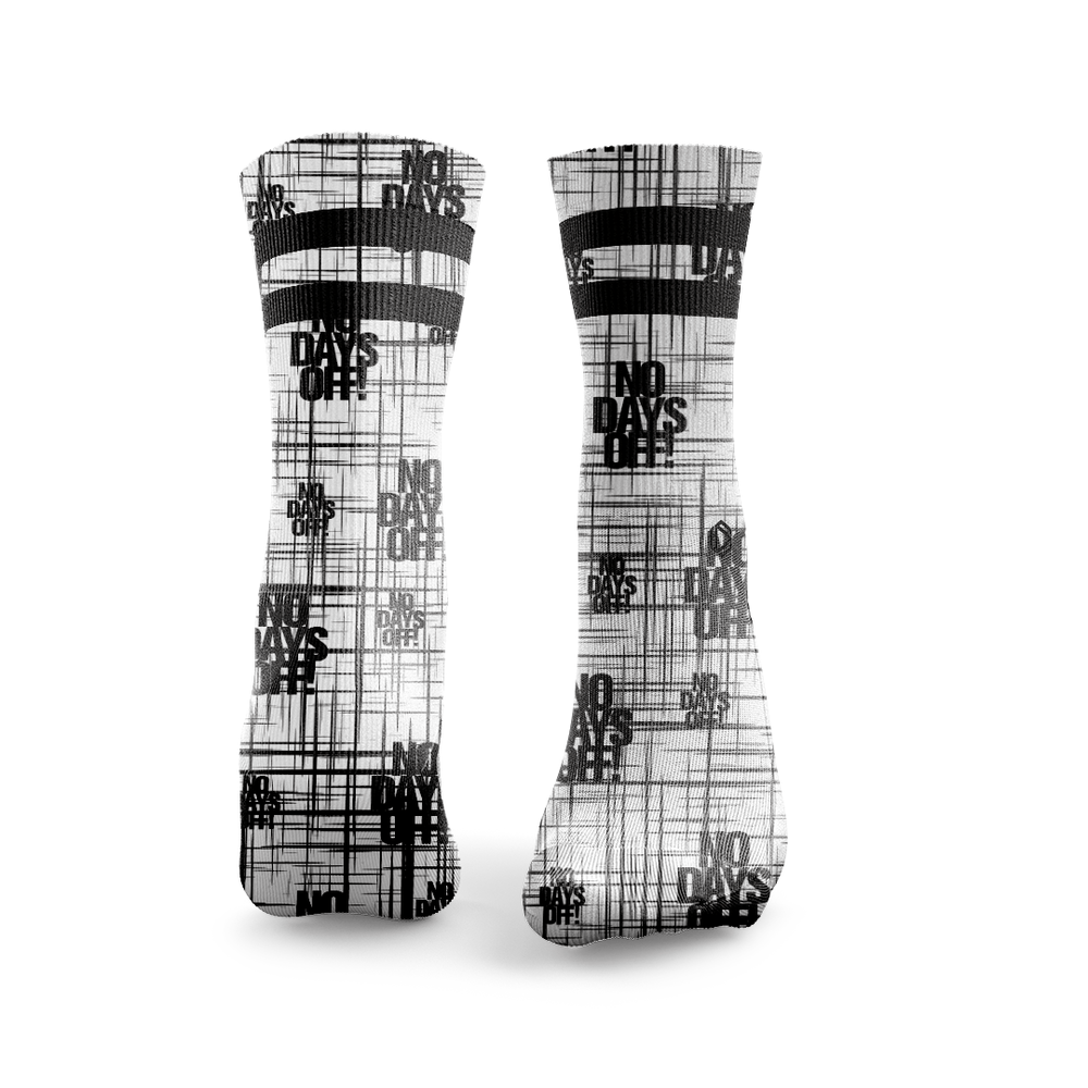 No Days off Socks - Black & White from Hexxee for Genejack WOD