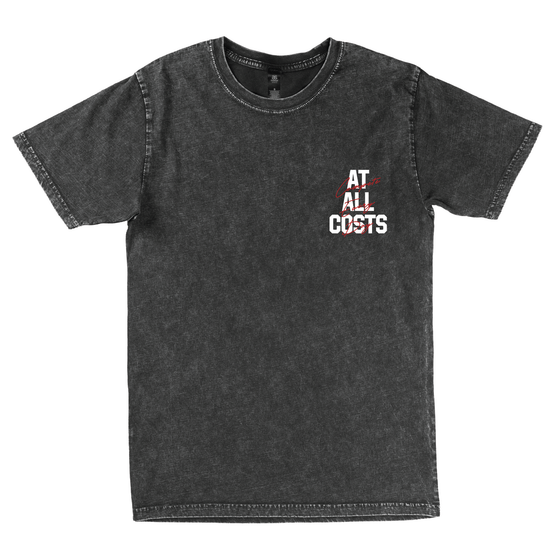 At All Costs T-shirt - Stonewash Black Unisex from Genejack for Genejack WOD