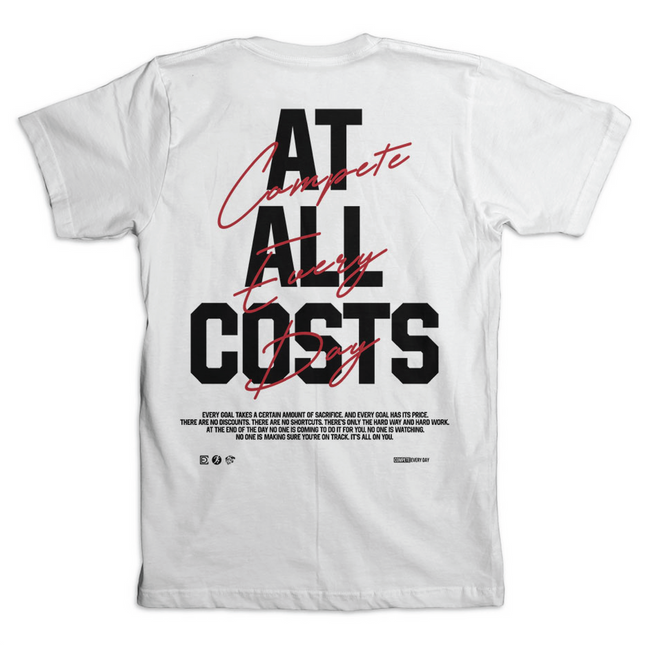 At All Costs T-shirt | White from Genejack for Genejack WOD