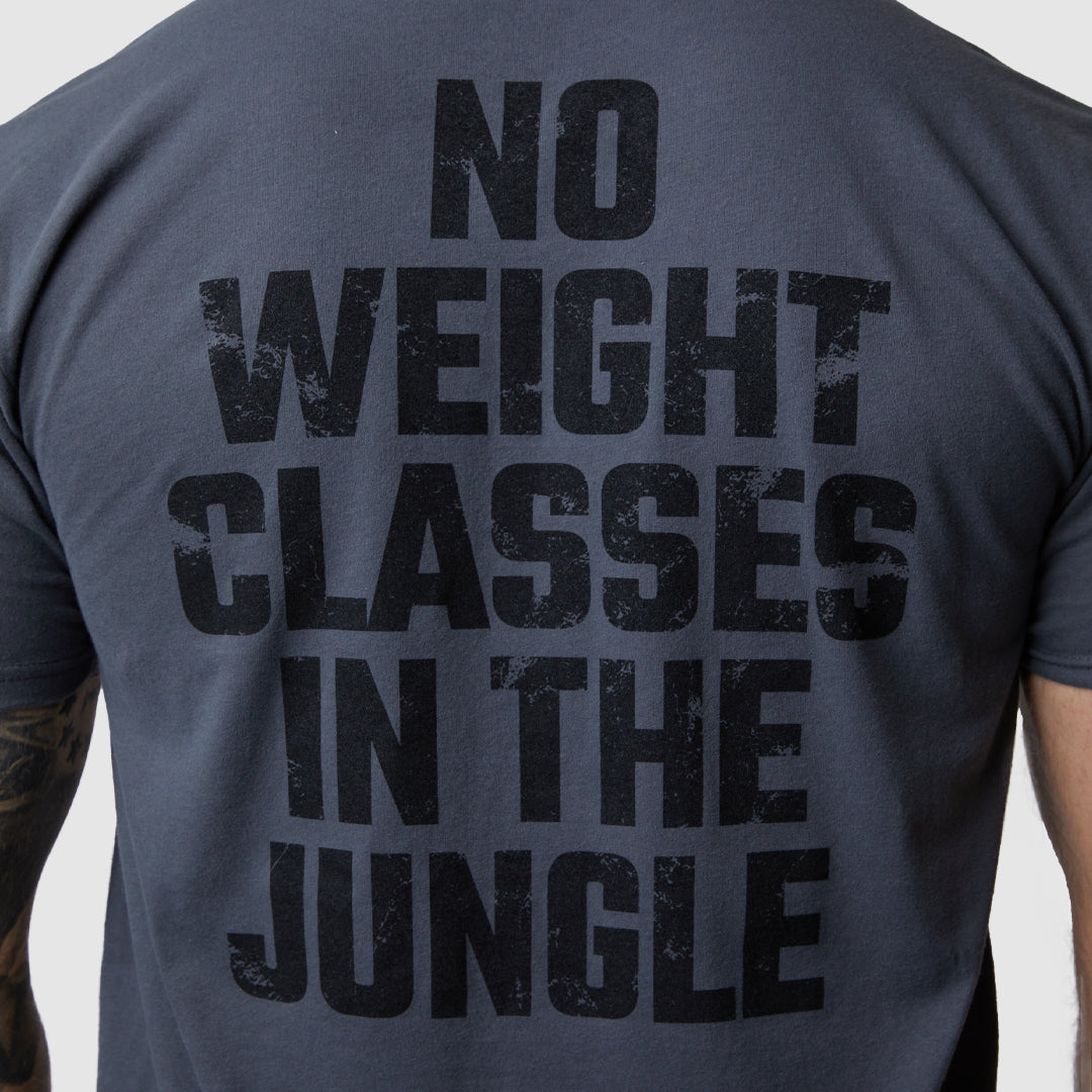No Weight Classes in the Jungle T-shirt | Heavy Metal from Born Primitive for Genejack WOD