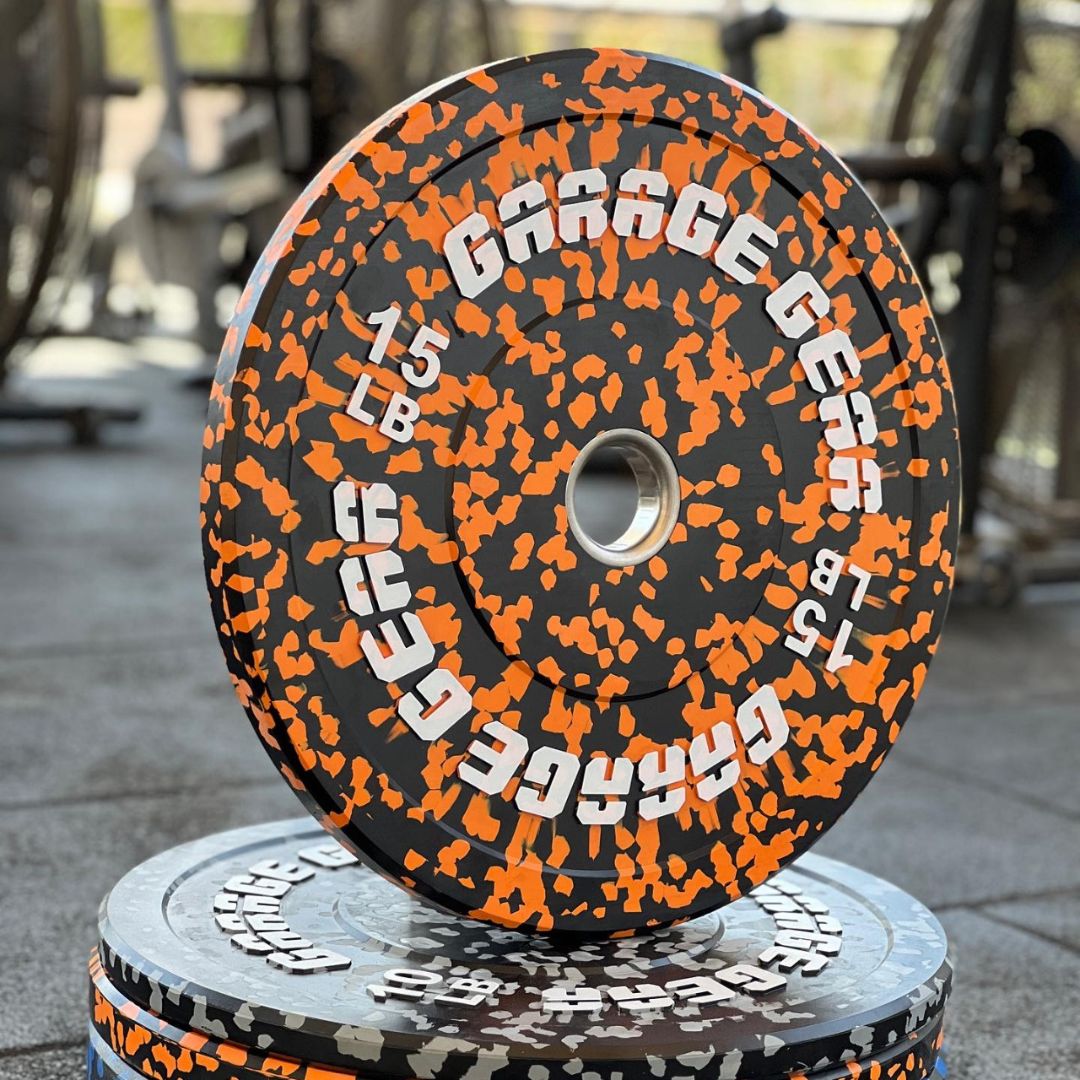 Fleck Bumper Plates (Used) from Garage Gear for Genejack WOD