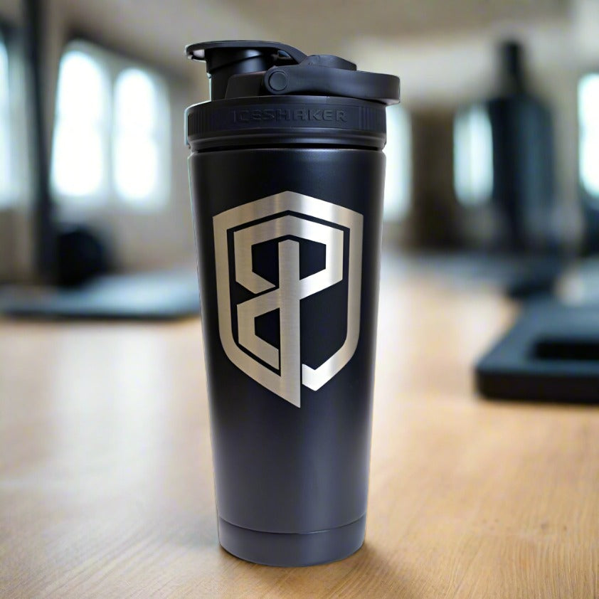 26 Oz. Born Primitive Ice Shaker Bottle | Black from Born Primitive for Genejack WOD