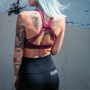 The Lacey Sports Bra - Merlot from Rokfit for Genejack WOD