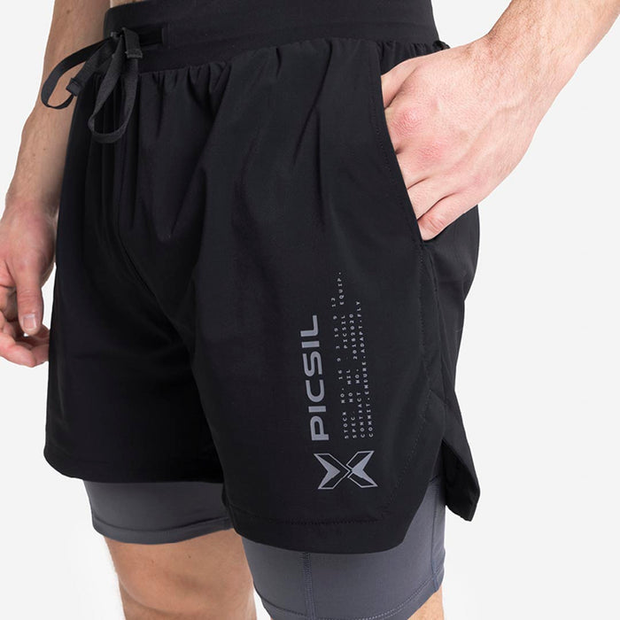 Premium 2-in-1 Shorts - Black from Picsil for Genejack WOD