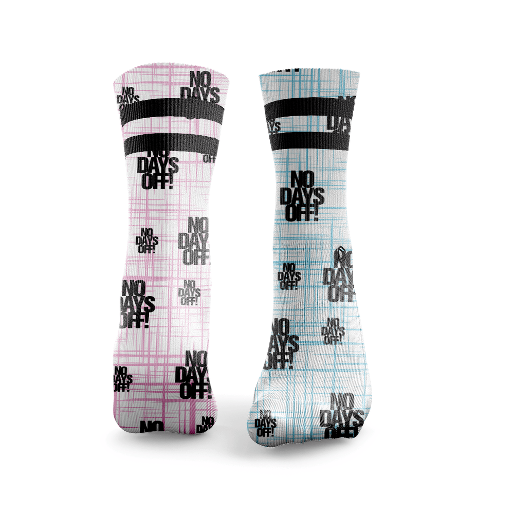 No Days off Socks - Pink & Blue from Hexxee for Genejack WOD