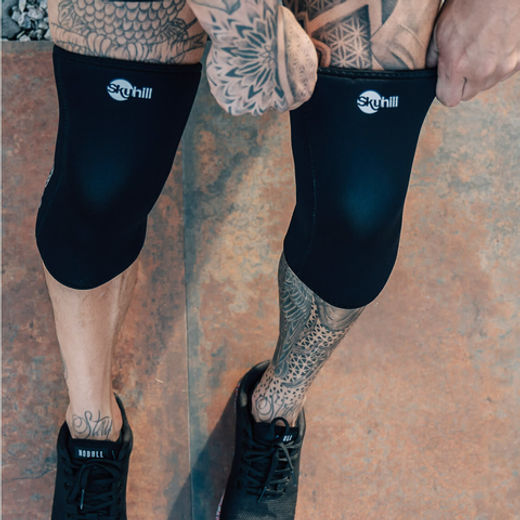 Black Skyhill 7mm Knee Sleeves Color Edition from Skyhill for Genejack WOD