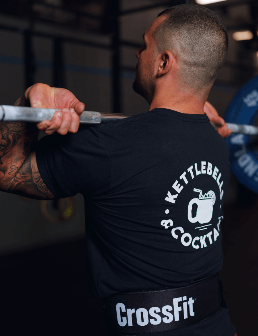 Kettlebells and Cocktails T-shirt from 2POOD for Genejack WOD