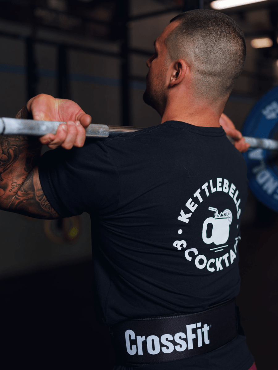 Kettlebells and Cocktails T-shirt from 2POOD for Genejack WOD