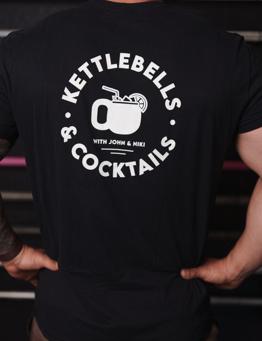 Kettlebells and Cocktails T-shirt from 2POOD for Genejack WOD