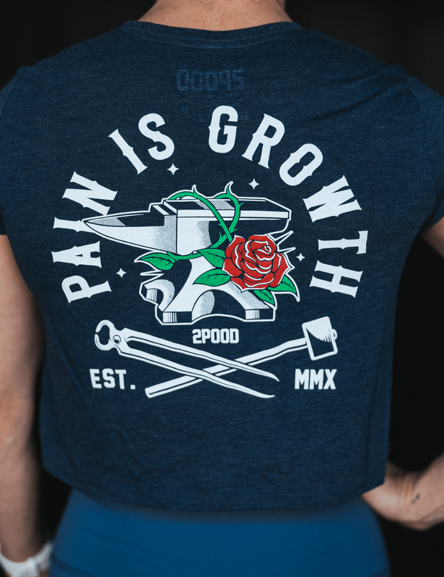 Pain is Growth Crop Top from 2POOD for Genejack WOD