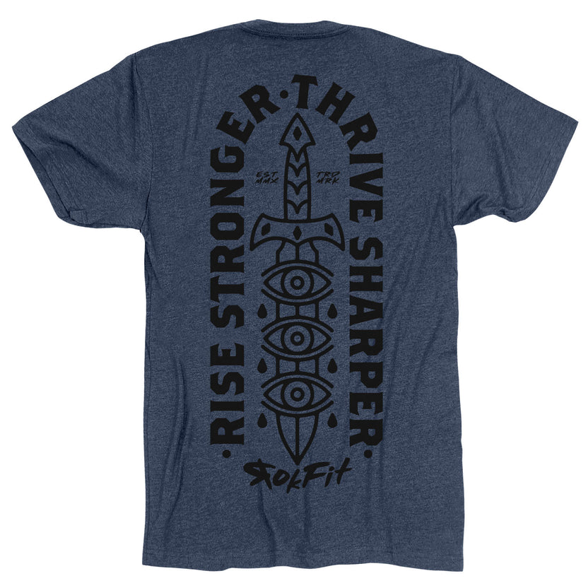 Rise Stronger, Thrive Sharper - Unisex T-shirt from Rokfit for Genejack WOD
