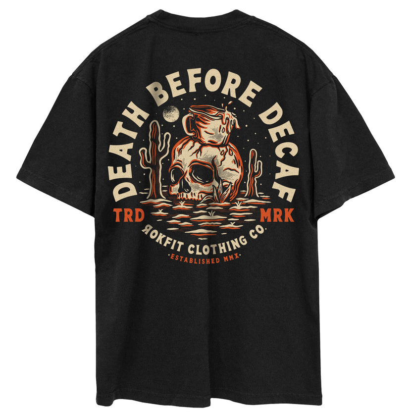 Death Before Decaf - Unisex Street T-shirt from Rokfit for Genejack WOD