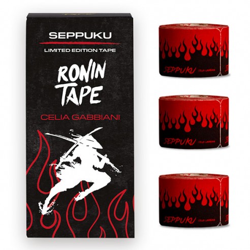 Red - Celia Gabbiani Limited Edition Pack of 3 Rolls Thumb Protection Tape Strips from Ronin Tape for Genejack WOD