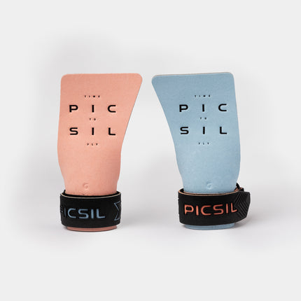 Coral Blue Condor No Hole Grips from Picsil for Genejack WOD