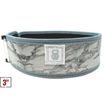 3" Petite White Marble Straight Belt from 2POOD for Genejack WOD