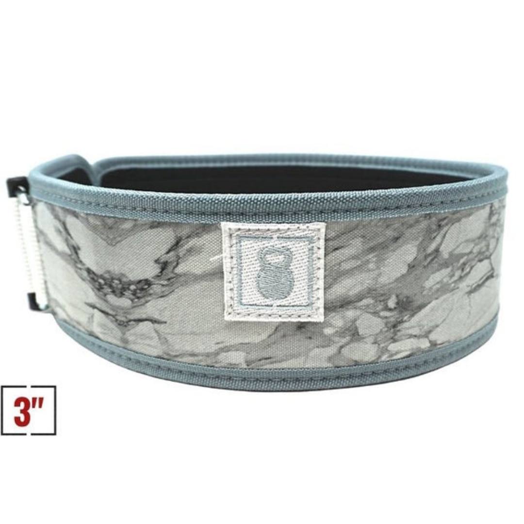 3" Petite White Marble Straight Belt from 2POOD for Genejack WOD