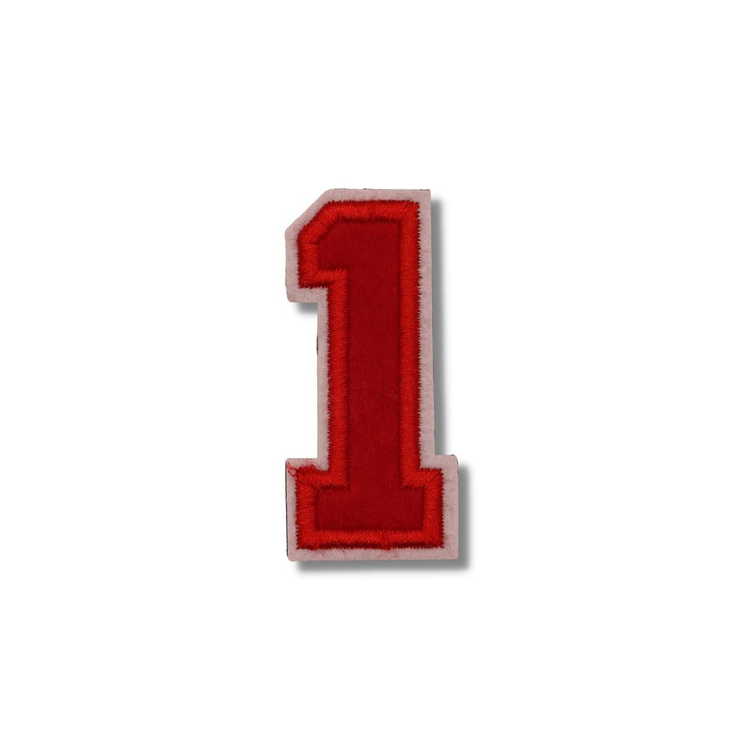 1 Red Numbers Velcro Patch from Genejack for Genejack WOD