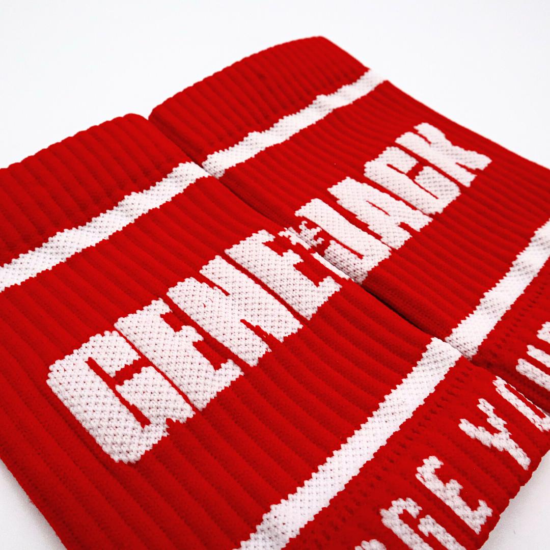 Alpha Compression Wristband | Long Blazing Red from Genejack for Genejack WOD