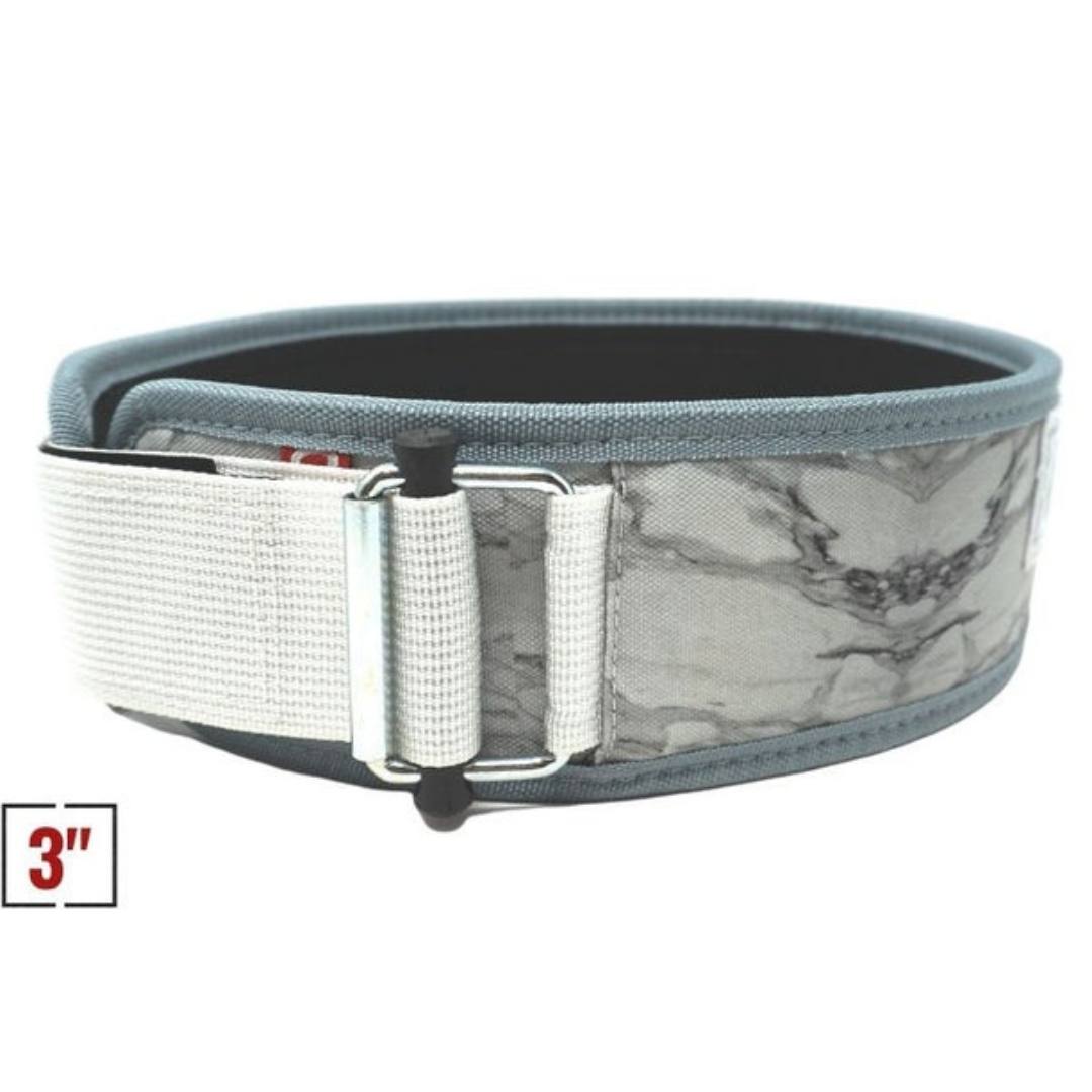 3" Petite White Marble Straight Belt from 2POOD for Genejack WOD