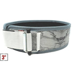 3" Petite White Marble Straight Belt from 2POOD for Genejack WOD