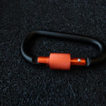 Black Aluminum Carabiners D Shape from Genejack for Genejack WOD