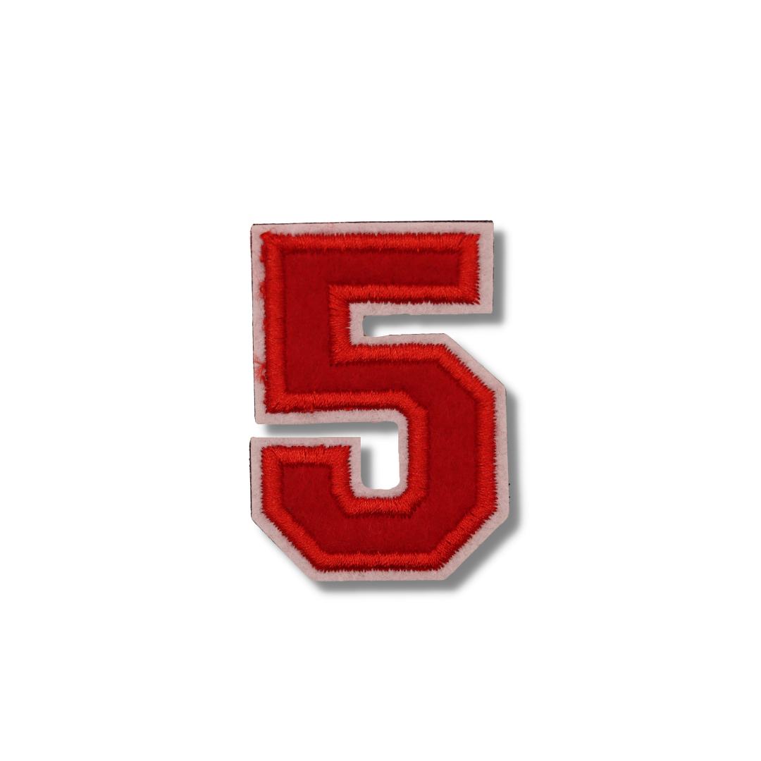 5 Red Numbers Velcro Patch from Genejack for Genejack WOD