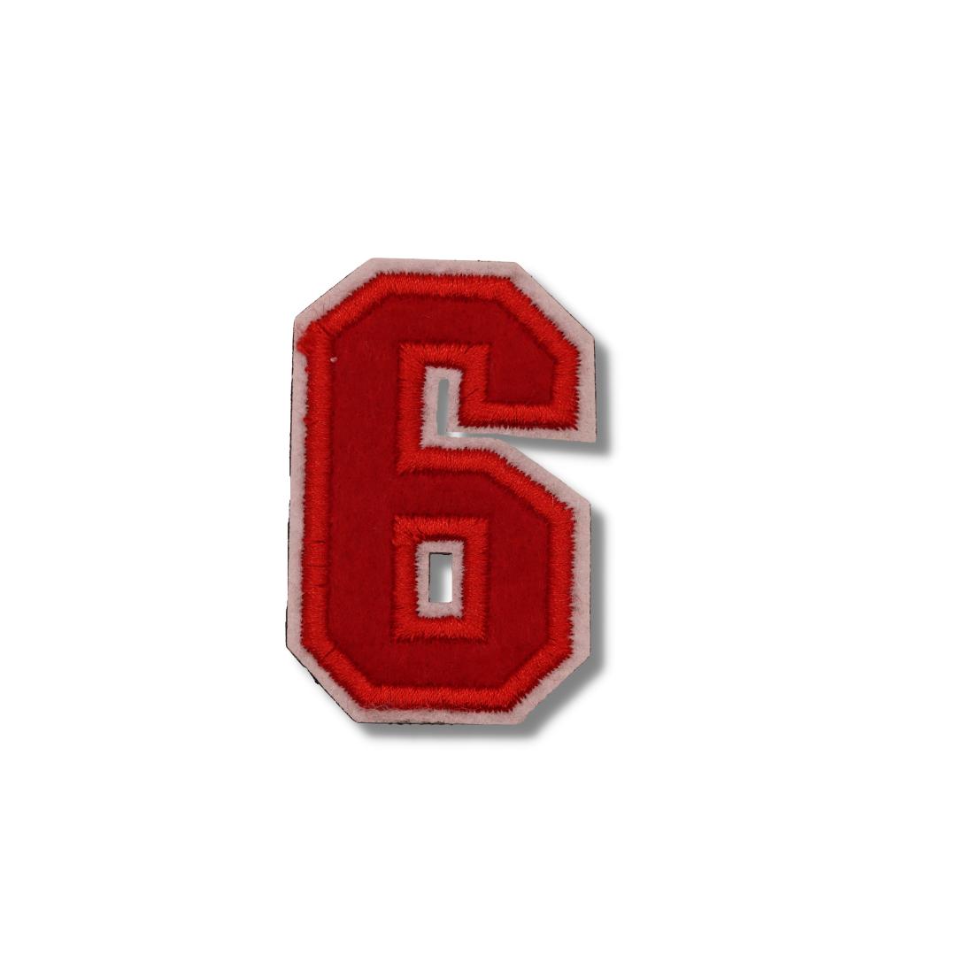6 or 9 Red Numbers Velcro Patch from Genejack for Genejack WOD