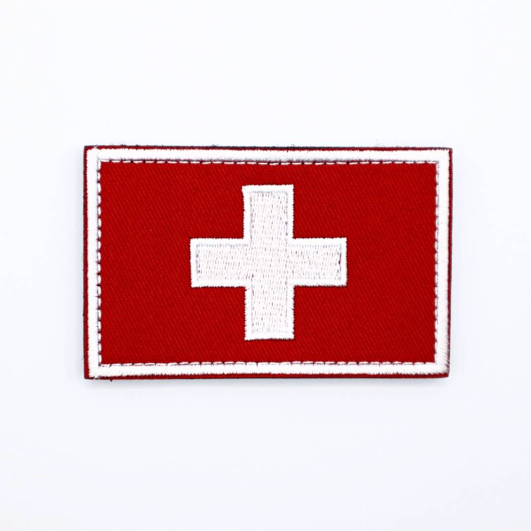 Switzerland Country Flag Velcro Patch from Genejack for Genejack WOD