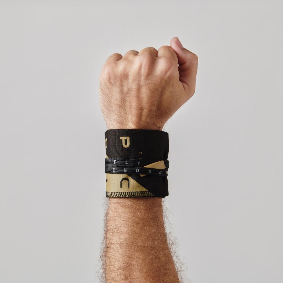 Brown Adjustable Cotton Wrist Wraps from Picsil for Genejack WOD