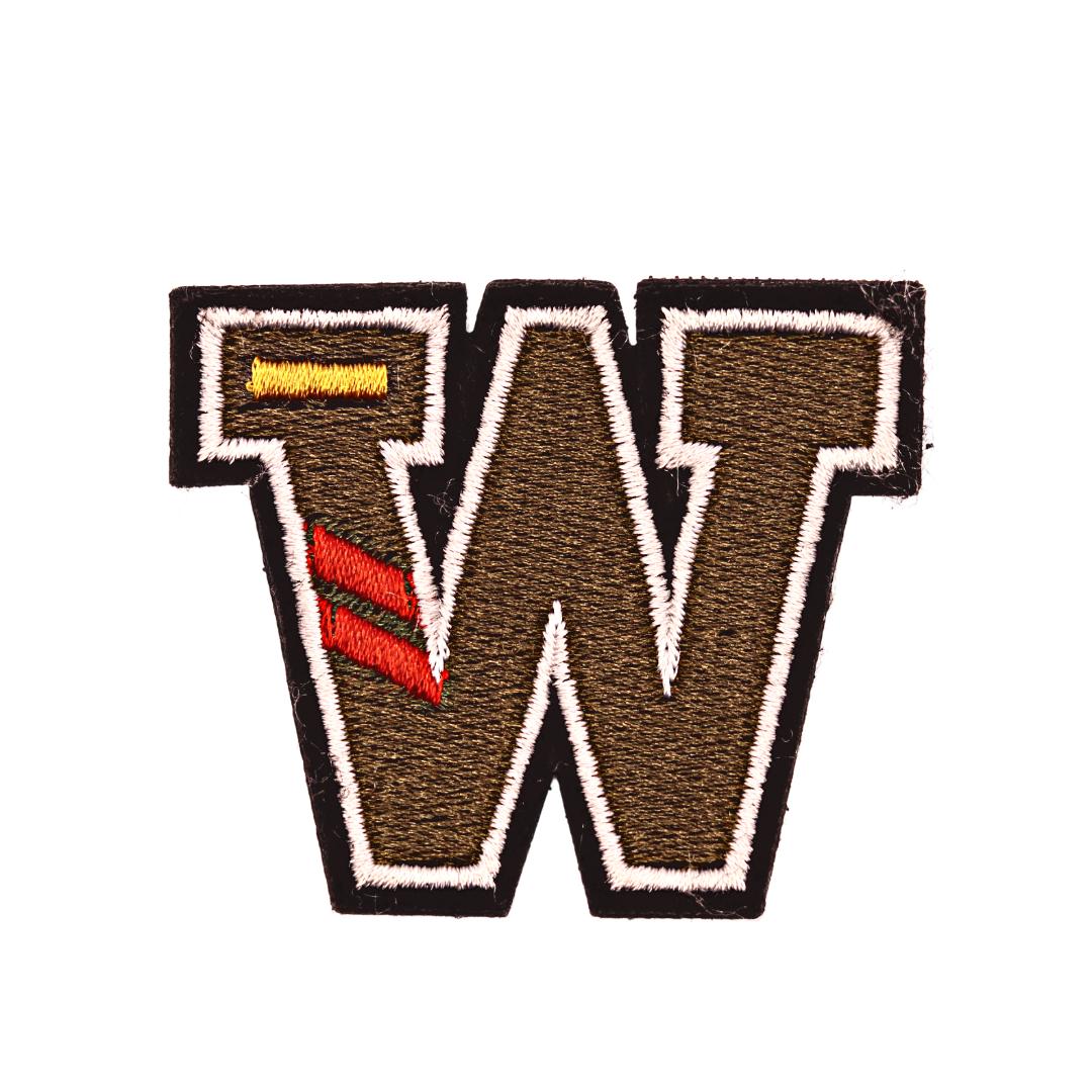 W (Olive Green) Letters Velcro Patch from Genejack for Genejack WOD