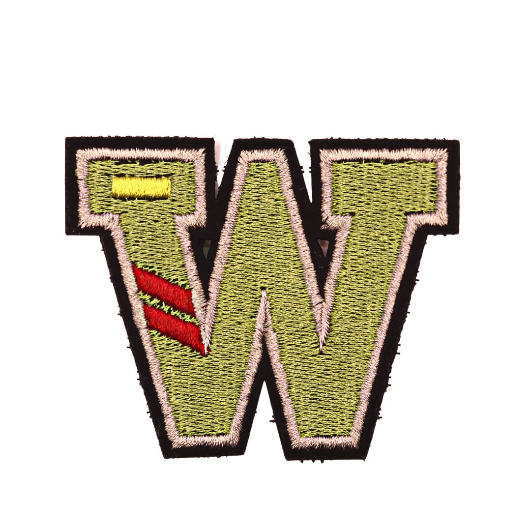 W (Light Green) Letters Velcro Patch from Genejack for Genejack WOD