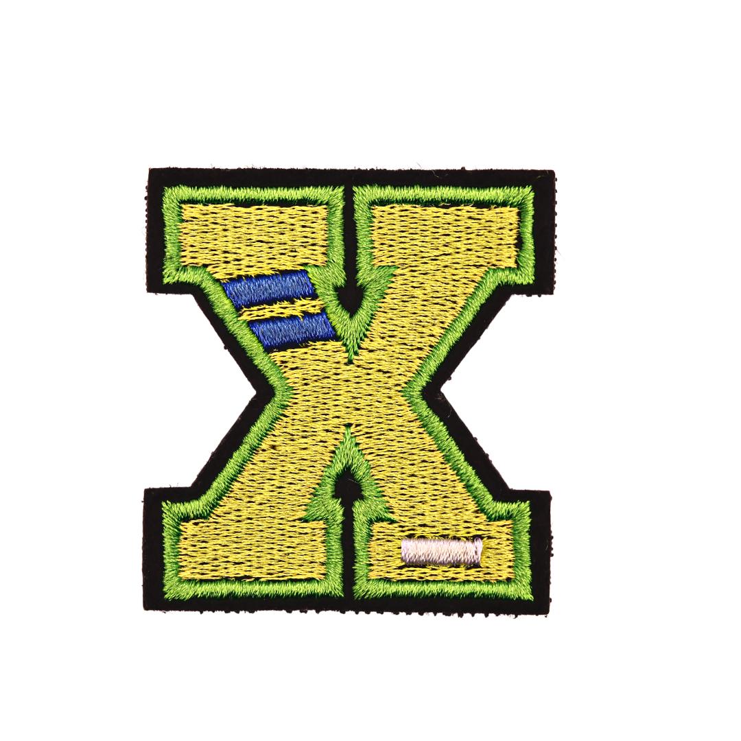 X (Yellow) Letters Velcro Patch from Genejack for Genejack WOD