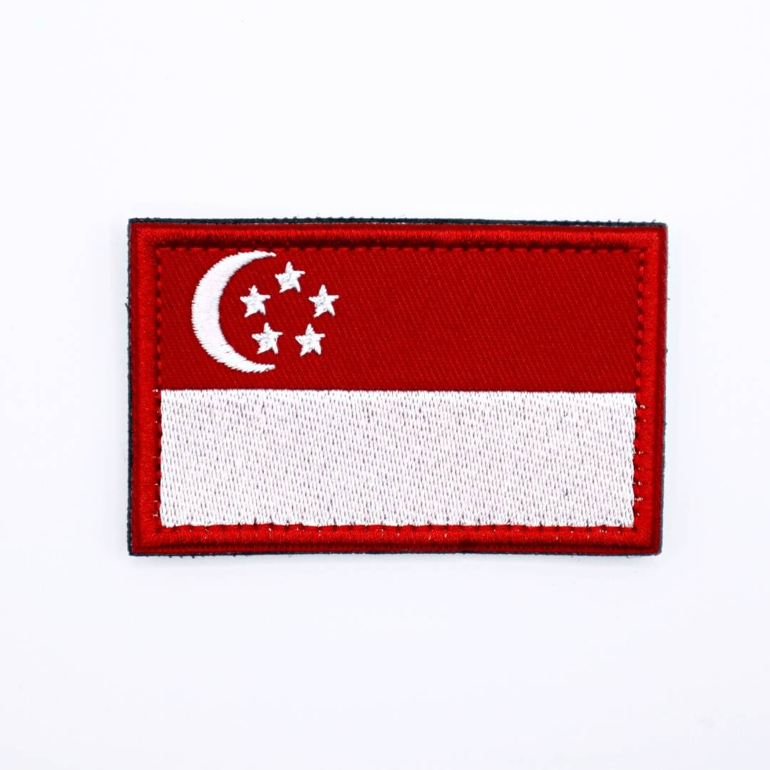 Singapore Country Flag Velcro Patch from Genejack for Genejack WOD