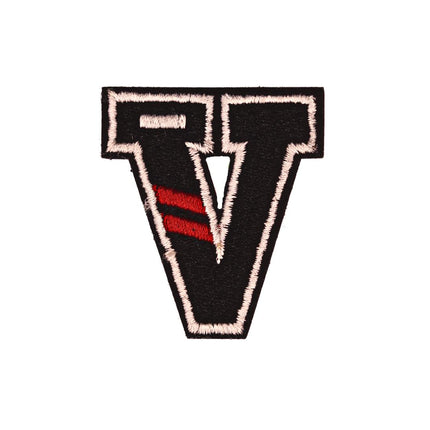 V (Black) Letters Velcro Patch from Genejack for Genejack WOD
