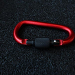 Red Aluminum Carabiners D Shape from Genejack for Genejack WOD