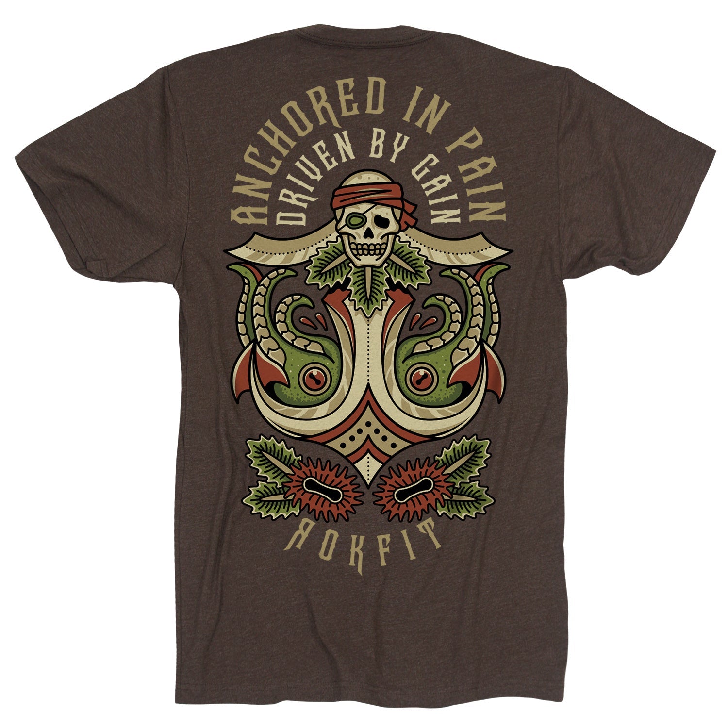 Anchored in Pain, Driven by Gain T-shirt from Rokfit for Genejack WOD