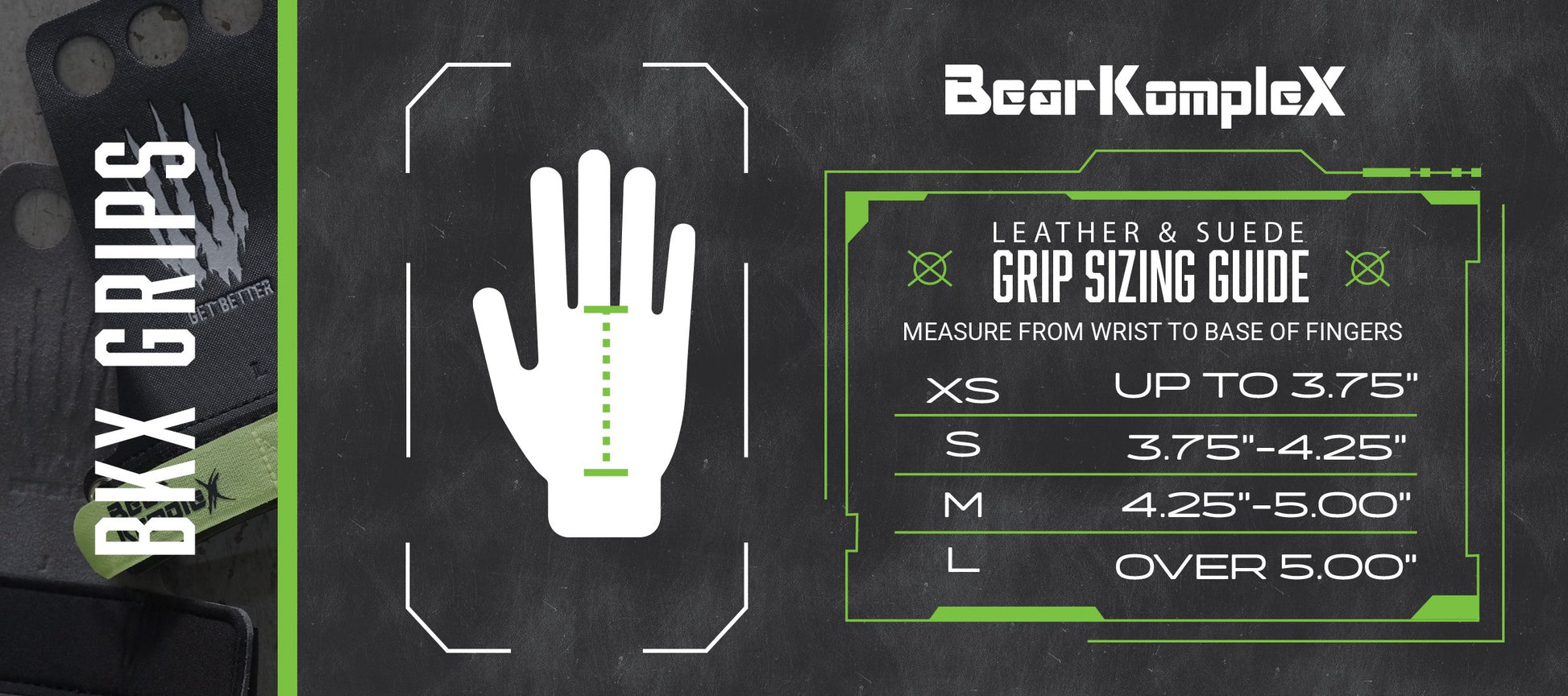 Bear KompleX 3 hole Grips - Suede Leather from Bear Komplex for Genejack WOD
