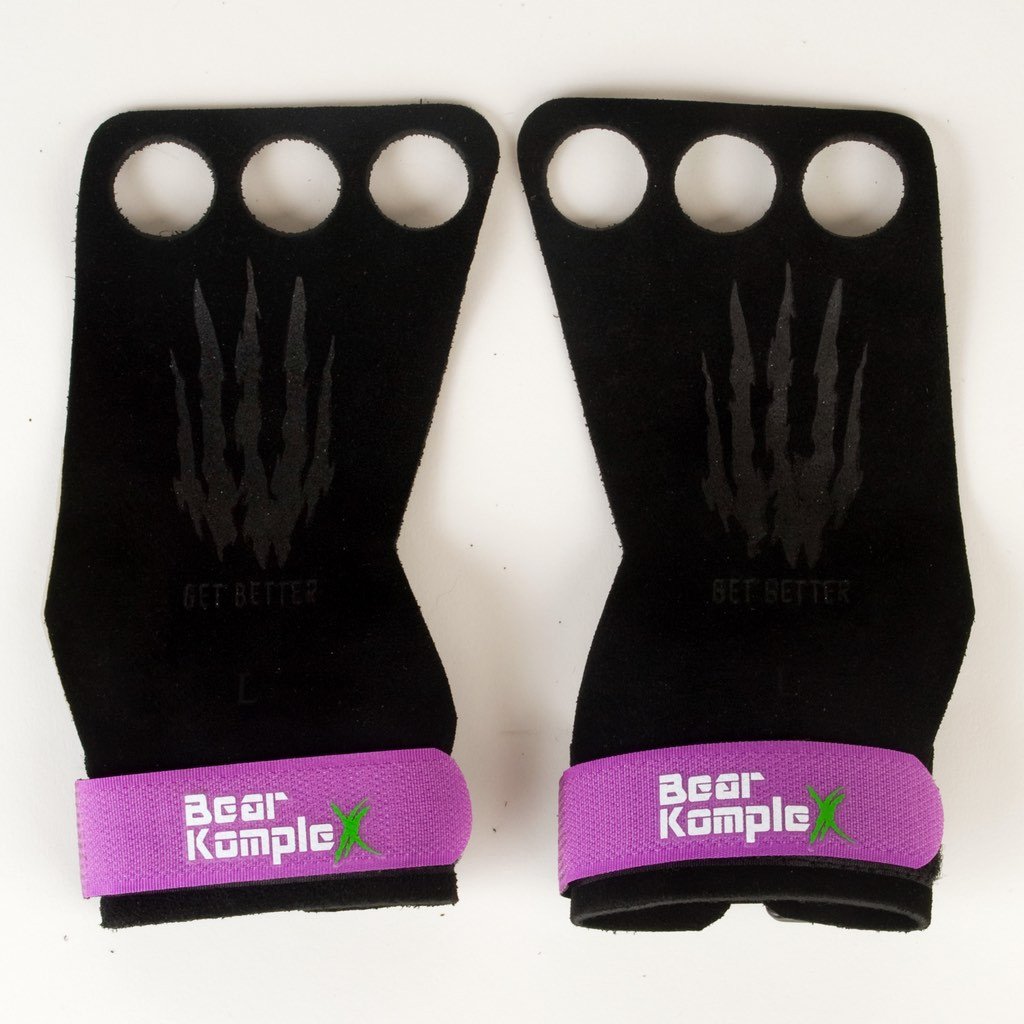 Purple Bear KompleX 3 hole Grips - Suede Leather from Bear Komplex for Genejack WOD
