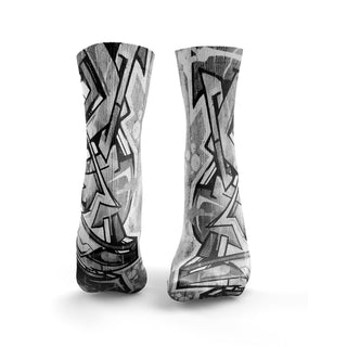 Graffiti Socks - Black & Grey from Hexxee for Genejack WOD